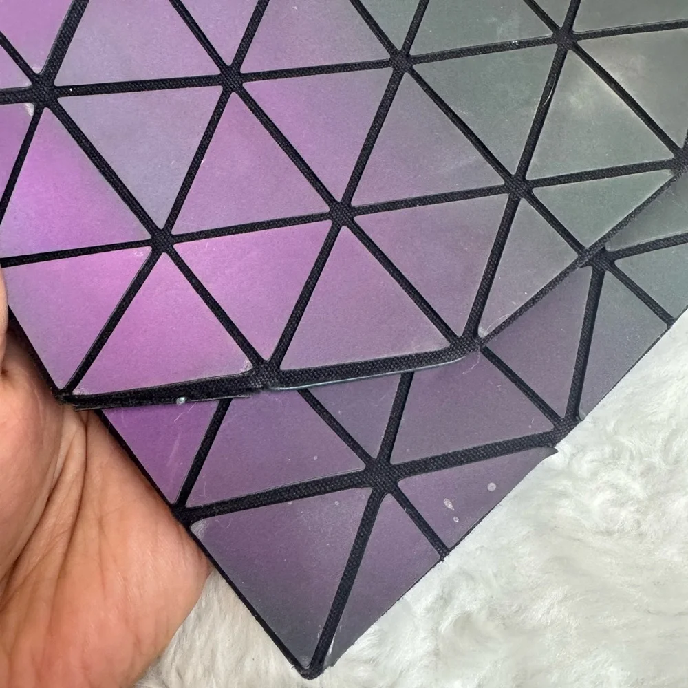 Bao Bao Geometric Black and Purple Women's Clutch